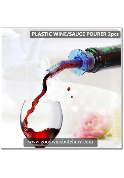 Wine / Sauce plastic bottle pourer-stopper 2pcs